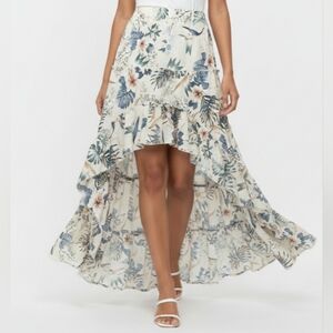 BTFBM Tropical Floral High-Low Maxi Skirt Size:S Like New